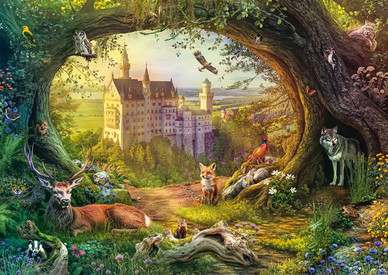 Fairy tale castle and forest magic, 1000 palaa