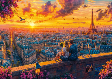 Paris rooftop whispers, 1000 palaa