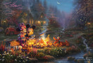 Thomas Kinkade: Disney, Mickey and Minnie, Sweetheart Campfire, 200 palaa 