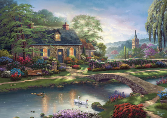 Thomas Kinkade: Stoney Creek Cottage, 1000 palaa