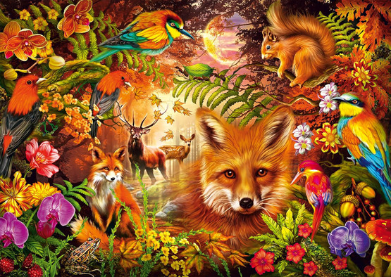 Flowers Fur and Feathers, 1000 palaa