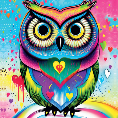 Pop-art Owl, 1023 bitar