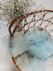 *Lievä II-laatu* PALA n. 200 cm: Pehmeä tylli, vaalea minttu