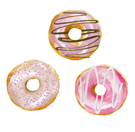 Silityskuva: Pinkit Donitsit, 3kpl