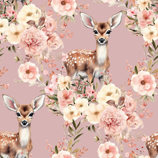 Trikoo: Kukkaisbambi, Roosa 