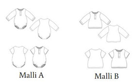 Paperikaavan: PETTERI paitabody ja paita, koot 56-116cm 