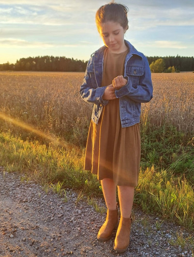 Paperikaava: INKERI lasten mekko, koot 80-140cm 