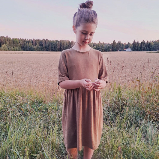 Paperikaava: INKERI lasten mekko, koot 80-140cm 