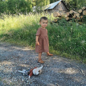 Paperikaava: INKERI lasten mekko, koot 80-140cm 