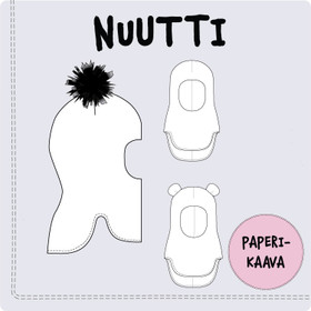 Paperikaava: NUUTTI kypärälakki, koot 40-58