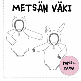 Paperikaava: METSÄN VÄKI romper, koot 56-98cm