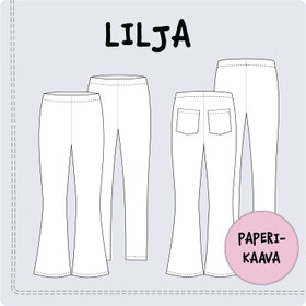 Paperikaava: LILJA housut, koot 104-164 cm