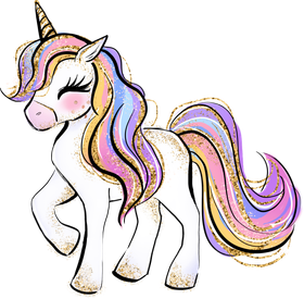 Silityskuva: Glitter Unicorn 