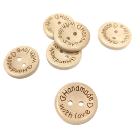 Puinen nappi 15mm: Handmade with love