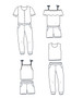 Paperikaava: JUNI lasten jumpsuit, joggers, shortsit, T-paita ja toppi, koot 74-158cm