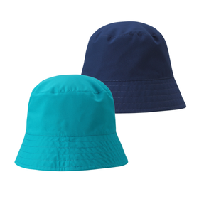 Aurinkosuojattu kaksipuolinen lierihattu Viehe, turkoosi/tummansininen