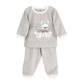 2-osainen plyysiasu, harmaa