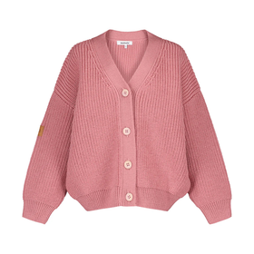 Merinovilla-neuletakki Knit Cardigan, Rosy