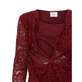 Pitsinen imetysmekko, punainen