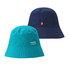 Aurinkosuojattu kaksipuolinen lierihattu Viehe, turkoosi/tummansininen