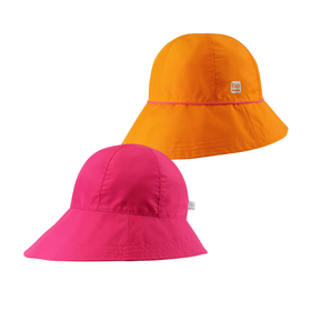 Aurinkosuojattu kaksipuolinen lierihattu Viiri, pinkki/oranssi