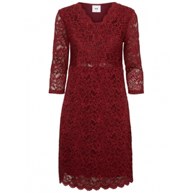 Pitsinen imetysmekko, punainen