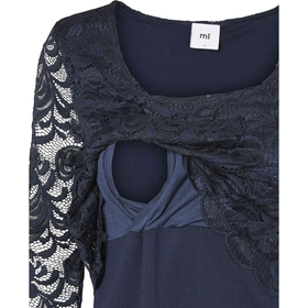 Pitsinen äitiysmekko, sininen