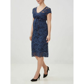 Pitsinen äitiysmekko, sininen