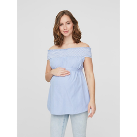 Off shoulder-toppi, vaaleansininen