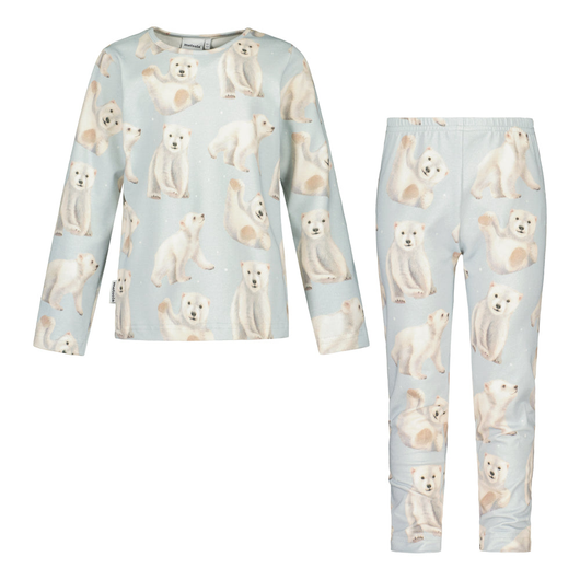 Pyjama Polar Bears, Icy Blue