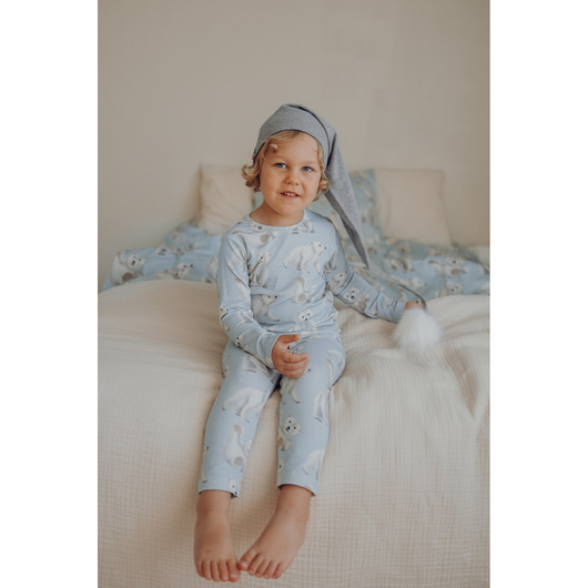 Pyjama Polar Bears, Icy Blue