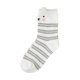 Raidalliset sukat, valkoinen/harmaa