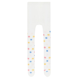 Pilkulliset sukkahousut, valkoinen