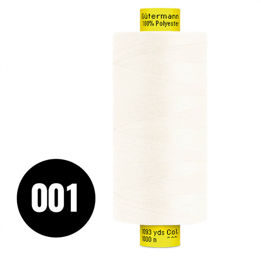 Ompelulanka Gutermann Mara 120 - 1000m - Luonnonvalkoinen