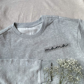 Silityskuva teksti: Mama, sirompi musta