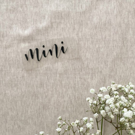 Silityskuva teksti: Mini, musta