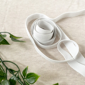 15mm kuminauha, pehmeästi joustava, valkoinen