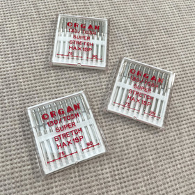 Ompelukoneneula Organ Super Stretch 75/11 + 90/14 10kpl