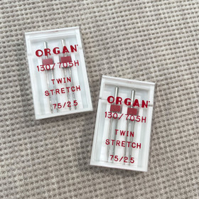 Organ Kaksoisneula 2,5mm Twin Stretch 2kpl