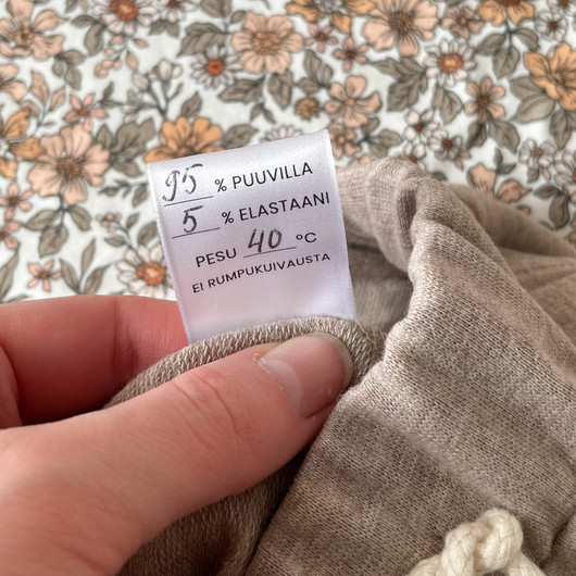 Pesulappu Merinovilla/puuvilla-elastaani 10kpl