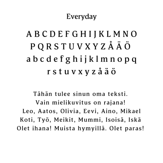 Silityskuva omalla tekstillä MINI - Eri värejä