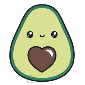 Värillinen Silityskuva: Avocado, pieni