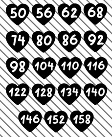 Silitettävät kokomerkit 10kpl : Sydän, eri värejä