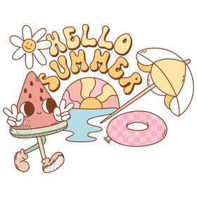 Värillinen Silityskuva: Hello Summer