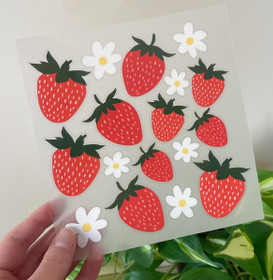 Värillinen Silityskuva: Valkoiset pikkukukat Mega-arkki