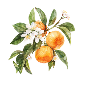 Värillinen Silityskuva: Sitrus, pieni