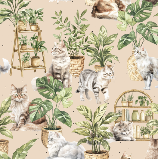 Pala 60cm Trikoo: Kissat Ja Viherkasvit