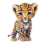 Värillinen Silityskuva: Leopardi, pieni