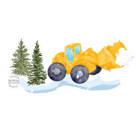 Värillinen Silityskuva: Lumityöt, Iso