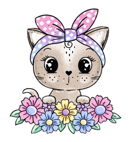 JÄTTI Värillinen Silityskuva: Kesä Kisu